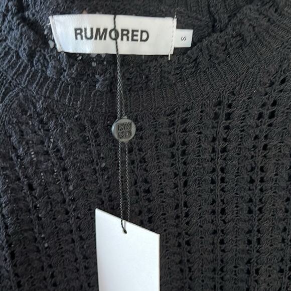 NWT $128 RUMORED Beyond the sea black mini dress S - Picture 6 of 10